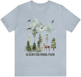 Glacier National Park Camping Forest Deer Hiker Hiking Outdoor