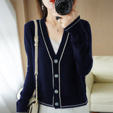 Women Knitwear Autumn and Winter V-neck Sweaters Cardigan