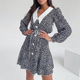Women Dress Puff Sleeve Floral Dress