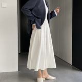 Women Knitted Skirt Autumn and Winter Knitting Skirt Pleated Skirt