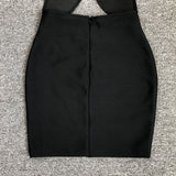 Women's Evening Dress Sexy Cutout Midriff Outfit Hip Skirt Bandage Dress