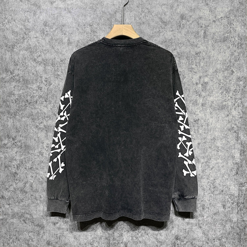 Amiri Long-Sleeved Shirtvintage Washed and Worn Vintage Long Sleeve T-shirt