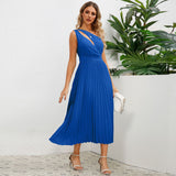 Women Date Dress Summer Slim-Fit Pleated Skirt