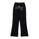 Women Sweatpants Casual Straight-Leg Casual Pants Letter Embroidery Side Zipper Men's and Women's Trousers
