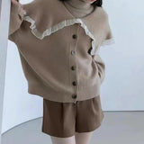 Women Knitwear Autumn and Winter Sweater Coat Loose Knitted Cardigan