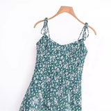 Women Dresses Summer Retro Long Sling Dress (Xds0414)