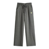 Women Sweatpants Gray Wide-Leg Pants Autumn Sports Casual Straight-Leg Sweatpants