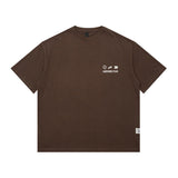 Men T Shirt Summer Retro Back Printed Casual Short-Sleeved T-shirt for Men and Women