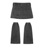 Women Skirt Hip Hop Denim Hip-Wrapped Skirt Skirt