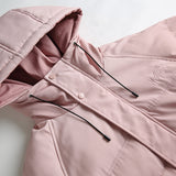 Unisex Winter Cotton Coat Gradient Hooded Cotton-Padded Coat Embroidered Cotton-Padded Coat
