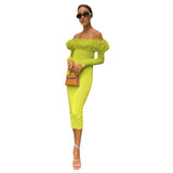 Women Dresses Spring Sexy Sheath Long Sleeve Dress