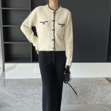 Women Cardigan Sweater Autumn Sweater Coat Knitted Cardigan Short Top 3t843