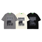 Men T Shirt Letter Graffiti Short Sleeve T-shirt