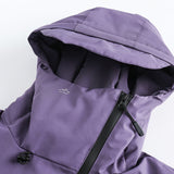 Unisex Winter Cotton Coat Pocket Decorative Hooded down Jacket Vintage Oblique Zipper down Jacket