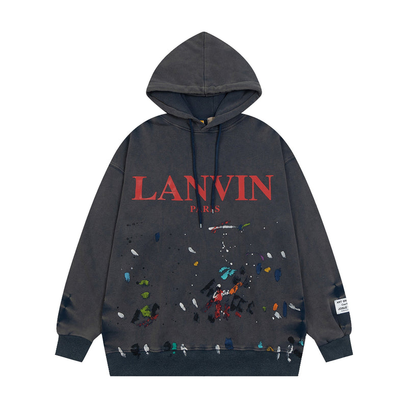 Gallery Dept Hoodie Hand Painted Ink Washed Hooded Sweater