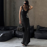 Women Dresses Winter U-Neck Slim-Fit Suspenders Dress