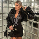 Women Dresse Sexy Skirt Cross Zipper Cardigan Dress