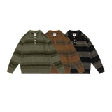 Unisex Sweater Autumn Vintage Dark Striped Sweater
