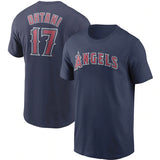 MLB T-Shirts MLB Angels Otani Shohei Outdoor Baseball Loose Short Sleeves
