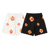 Denim Tears Outfit:T Shirt/Shorts (Separate Purchase Options) Flame Short Sleeve T-shirt Sports Casual Shorts Suit