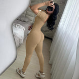 Women Jumpsuit Summer Backless Short Sleeve Jumpsuit (Hawthaw0412)