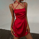 Women Dresses Spring Sexy Suspenders Dress (Bla0420)