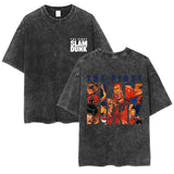 SLAM DUNK washed old cotton t-shirt printed short-sleeved undershirt