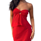 Women Dresses Summer Slim Vest Sexy Chiffon