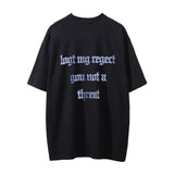 Men Vintage T-Shirt Printed Men's Short-Sleeved T-shirt Distressed Crew Neck T-shirt Summer Loose