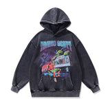 Men Hoodie Retro Cartoon Print Couple Hoodies