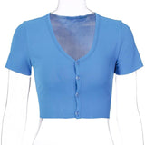 Women T-shirt Summer Slim-Fit Short-Sleeved T-shirt