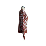 Women Knitted Sweater Autumn Long Sleeve Leopard-Print Sweater