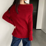 Women Winter Knitted Sweater Autumn and Winter Sweater Long-Sleeved Shirt 8t3110