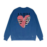 Amiri Long Sleeved Shirt Fashion Brand Crew Sweatshirts round Neck Sweater