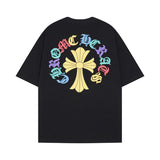 CHH Chrome Heart T Shirts Cross Print Short Sleeve T-Shirt Loose