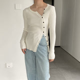 Women Cardigan Sweater V-neck Long Sleeve Cardigan Top 8t8318
