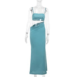 Women Dresses Spring Long Dress Sexy Sling Waist-Baring Dress