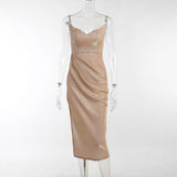 Women Dresses Spring Sexy Deep V Strap Dress