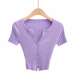Women Sweater Knit Wear Vintage Knitted Cardigan Women's V-neck Top