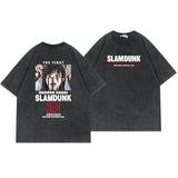 SLAM DUNK T-shirt anime old washed cotton short-sleeved top