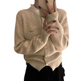 Women Knitted Cardigan Autumn and Winter Loose Sweater Coat