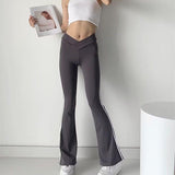 Women Sweatpants Striped Pants Trousers Loose Spring and Autumn Bell-Bottom Pants
