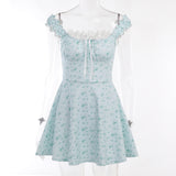 Women Dresses Sling Lace Trim Dress Casual Skirt