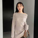 Women Winter Knitted Sweater Autumn and Winter Sweater Long-Sleeved Shirt 8t3110