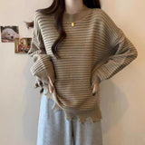 Women Knitwear Autumn and Winter Tassel round Neck Sweater Loose Sweater
