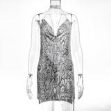 Harlem Nights Outfits Metal Sequins Dress Sexy Dress