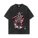 Washed and old T-shirt summer men's top