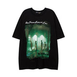 Men T Shirt Abstract Graffiti Half Sleeve T-shirt Men and Women Hip Hop Casual Loose Short Sleeves T-shirt