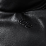 Unisex Winter Cotton Coat Letter Printed Stand-up Collar Cotton-Padded Clothes PU Leather Cotton-Padded Jacket