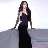 Women Dresses Black Dress Long Dress Black Camisole Dress